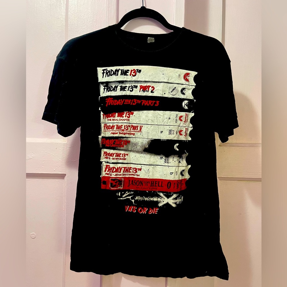 Studiohouse Designs Friday the 13th VHS shirt - Size XS